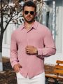 Men's Plus Size Long Sleeve Shirt