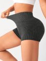 Yoga High Street Ribbed Knit Sports Shorts