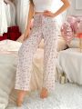 Women'S Small Floral Print Pajama Bottoms