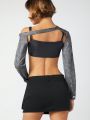 Luxe Asymmetric One Shoulder Shrug Top