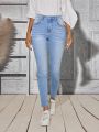 Light Blue Skinny Stretch Denim Pants