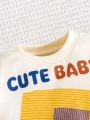 Baby Boy Letter Graphic Sweatshirt