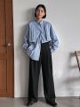 FRIFUL Women's Pleated Long Pants