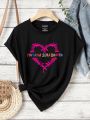 Heart And Slogan Graphic Tee