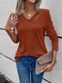 V-Neck Long Sleeve T-Shirt