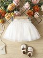 Baby Girls' Lovely Mesh Skirt With Ruffle Hem Decoration