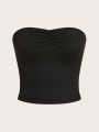 SHEIN BASICS Women'S Strapless Top