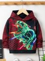 SHEIN Young Boy Dinosaur Print Hoodie