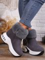 Women's Plus Velvet Thick-soled Height-increasing Short Boots, 2023 Snow Boots, New Autumn And Winter Warm Women's Boots