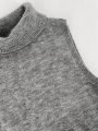 Gray Turtleneck Sweater Vest