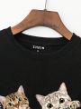 Cat Print Tee