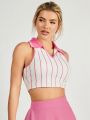 SHEIN VARSITIE Sports GOLF Basic Prints  With TANK TOP