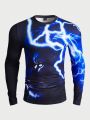 SHEIN Men Animal & Lightning Print Tee