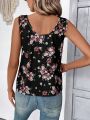 SHEIN LUNE Floral Pattern Vest