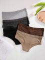 Women'S Colorblock Hollow Out Triangle Panties (5pcs/Pack)