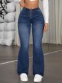 SHEIN ICON Flare Leg High Waist Jeans