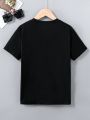 Teen Boys' Short Sleeve T-Shirt With Letter Print