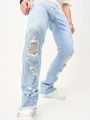 Manfinity EMRG Men's Distressed Wash Denim Jeans
