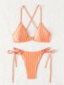 SHEIN Swim Chicsea Striped Swimsuit Set