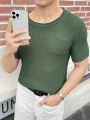 Manfinity EMRG Men'S Short Sleeve Knit Top With Front Pocket