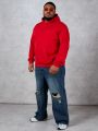 SHEIN Men'S Plus Size Knitted Casual Hoodie