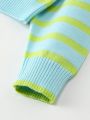 Tween Girl Striped Pattern Sweater