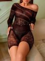 Ladies' Sexy Hollow Out Lace Bodysuit