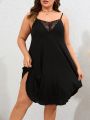 Plus Contrast Lace Cami Nightdress