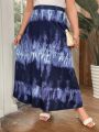 Plus Size Tie-Dye Skirt