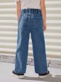 Young Girl Slant Pocket Straight Leg Jeans