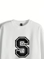 Gracel Kelly Round Neck Letter Printed Sweatshirt