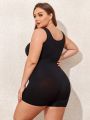 Plus Solid Shapewear Bodysuit