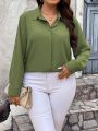 Plus Size Women's Long Sleeve Shirt