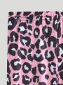 Young Girl Cartoon Leopard Print Leggings