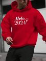 Men'S 2024 Happy Print Hoodie