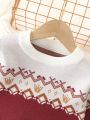 SHEIN Kids QTFun Young Boy Geo Pattern Sweater