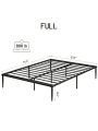 Metal Platform Bed Frame Heavy Duty Steel Slat No Box Spring Needed, Easy Assembly, Noise Free