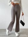 SHEIN Unity Solid Flared Pants