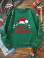 Christmas Print Thermal Lined Sweatshirt