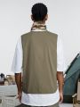 ROMWE Street Life Men's Front Pocket Vest