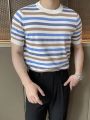 Manfinity Homme Men's Striped Short Sleeve Knitted Top