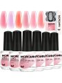 Morovan 5 in 1 Builder Gel for Nails - 6 Colors Builder Gel UV Hard Gel Builder Nail Gel Kit Extension Nails Gel Kit Manicure Tools Nail Art Design