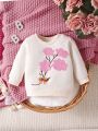 Baby Girls' Embroidered Long Sleeve Sweatshirt, Spring And Autumn