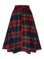 Plus Size Women's Plaid Skirt