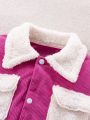 Tween Girls' Corduroy Jacket And Long Pants Set For Autumn And Winter