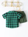 Baby Boy Gingham Print Shirt & Shorts