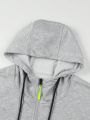 Men'S Multi-Zipper Hooded Sports Jacket