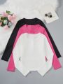 Teen Girl 3pcs Solid Button Front Tee