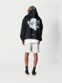 SUMWON Overhead Hoodie With Hood And Back Print