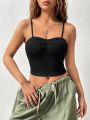 Solid Color Cropped Cami Top